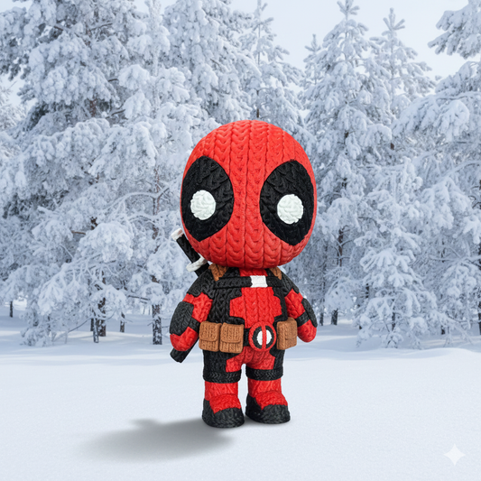 Knitted Red Merc Duo – Cozy Antihero Fanart & Christmas Edition Whale 3D Studio