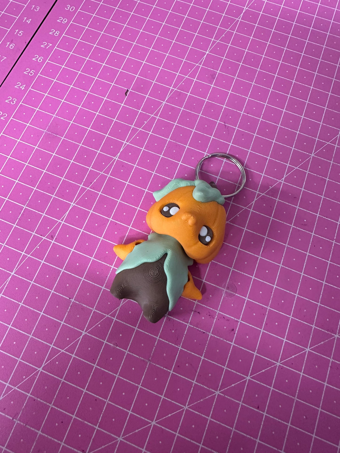 Pumpkin Man Keychain – Magischer Schlüsselanhänger für Halloween Layers in Green
