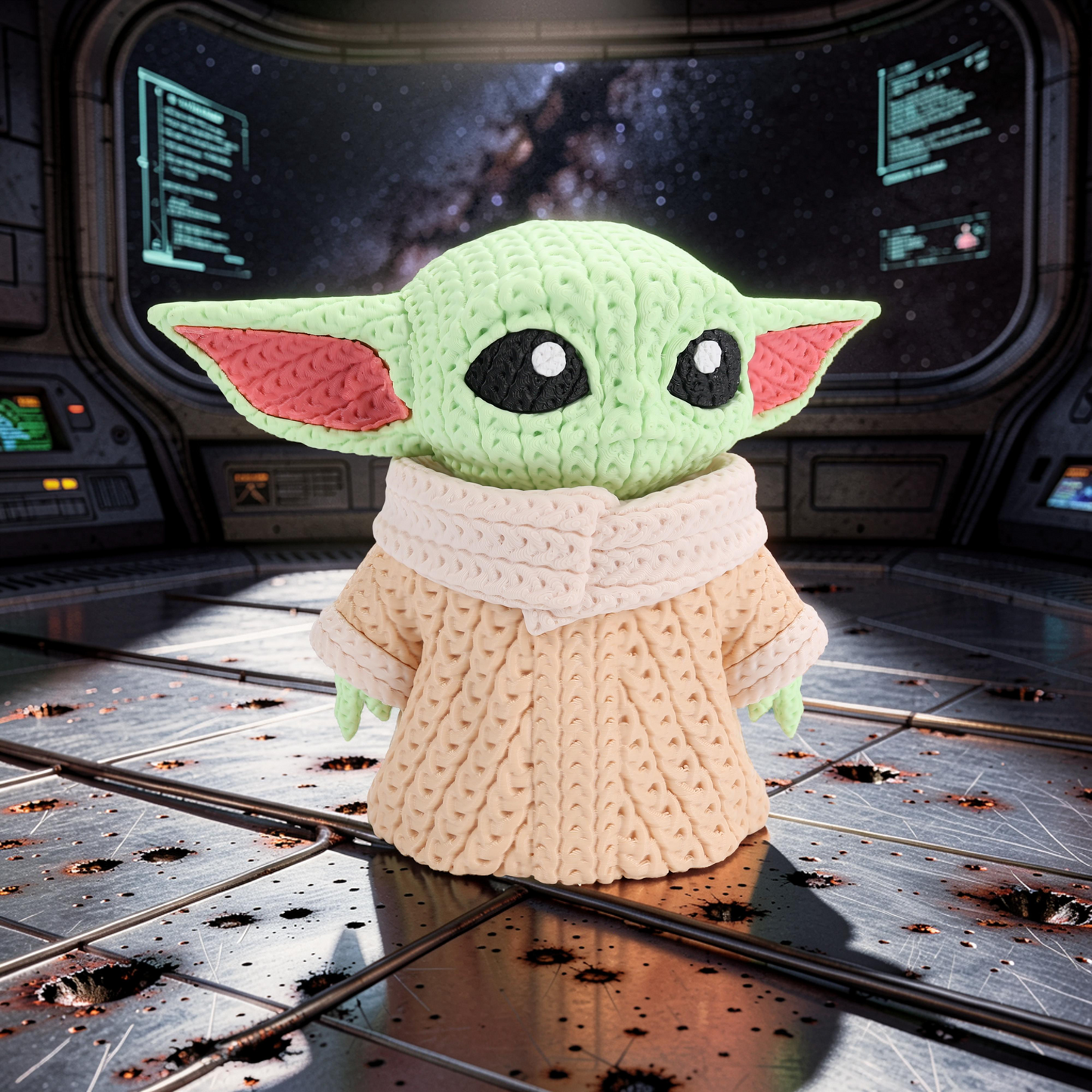 Knitted Space Companion – Süßer Alien im Strick-Look Whale 3D Studio
