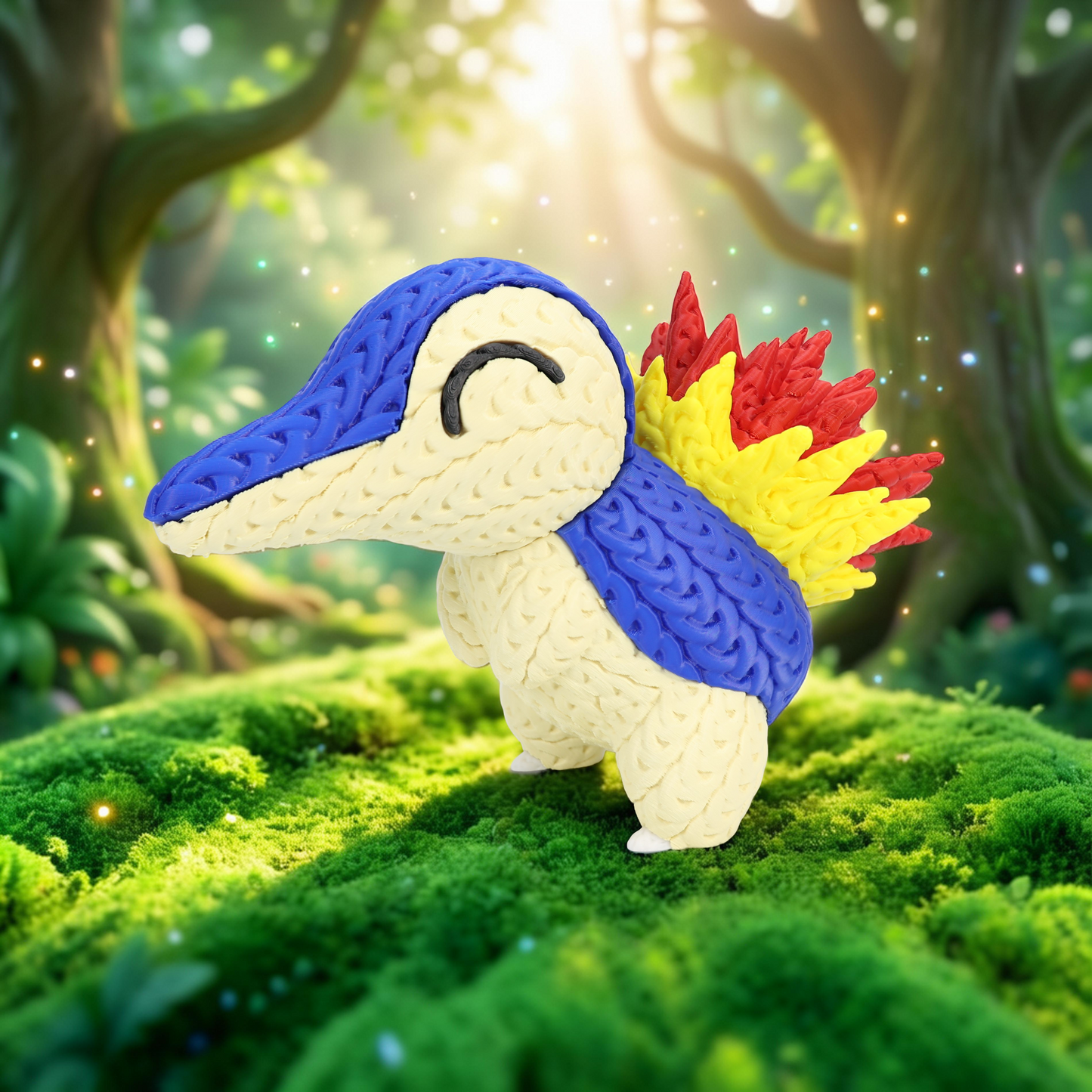 Knitted Fire Creature – Cozy Sammlerfigur im Stricklook Whale 3D Studio