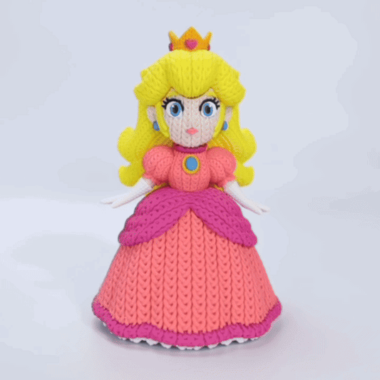 Knitted Royal Princess – Cozy Game Fanart Figur Whale 3D Studio
