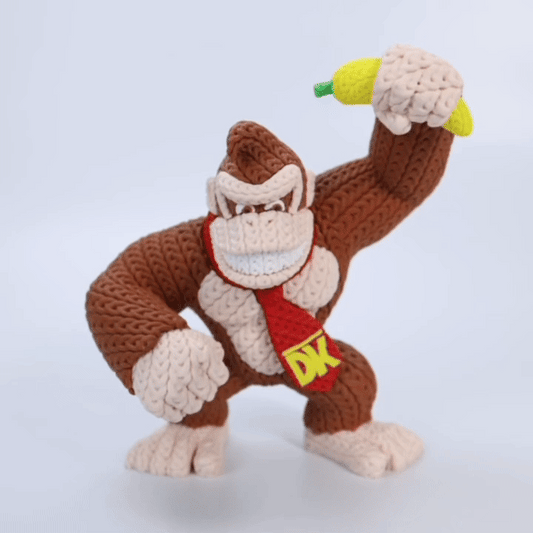 Knitted Jungle Power Ape – Kraftvoller Game-Charakter im cozy Stricklook Whale 3D Studio
