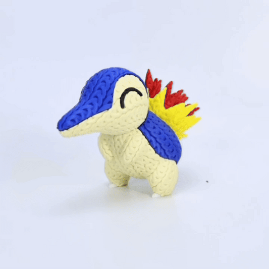 Knitted Fire Creature – Cozy Sammlerfigur im Stricklook Whale 3D Studio