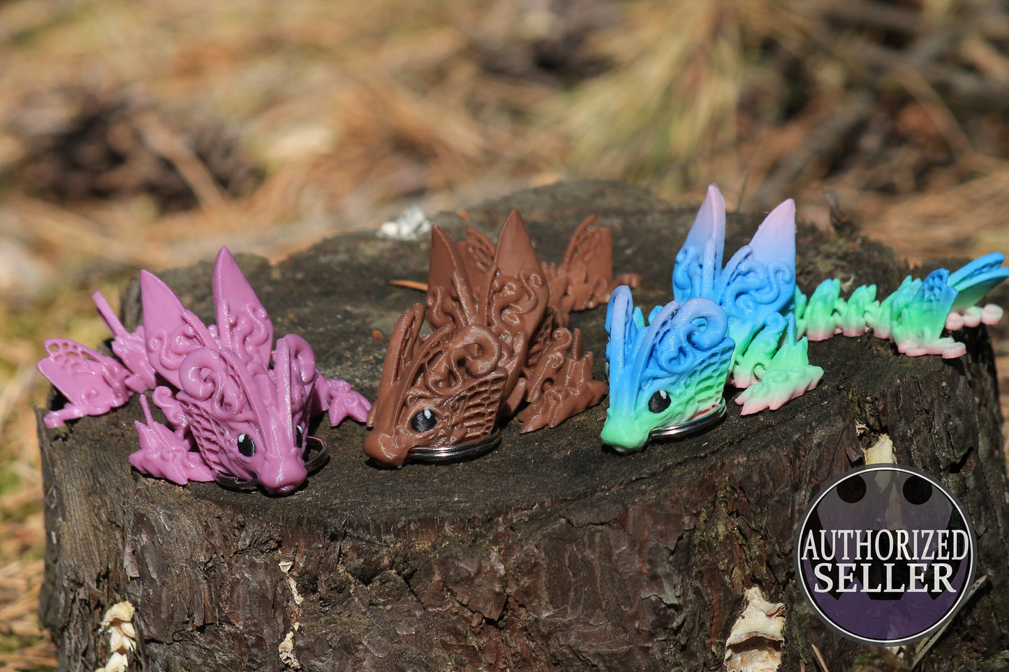 Dragonfly Keychain Cinderwing3D – Magical Butterfly Dragon Keyring