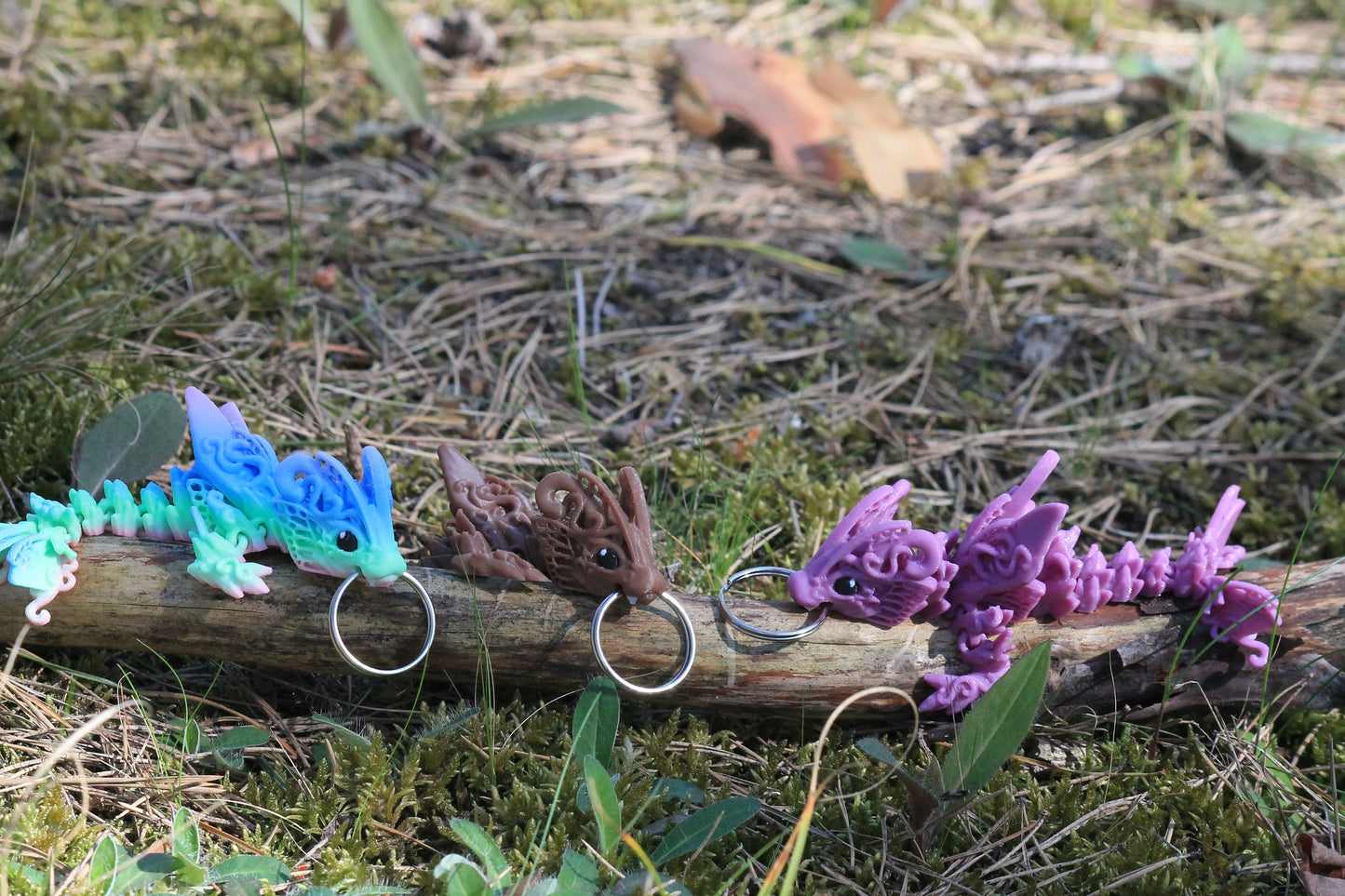 Dragonfly Keychain Cinderwing3D – Magical Butterfly Dragon Keyring