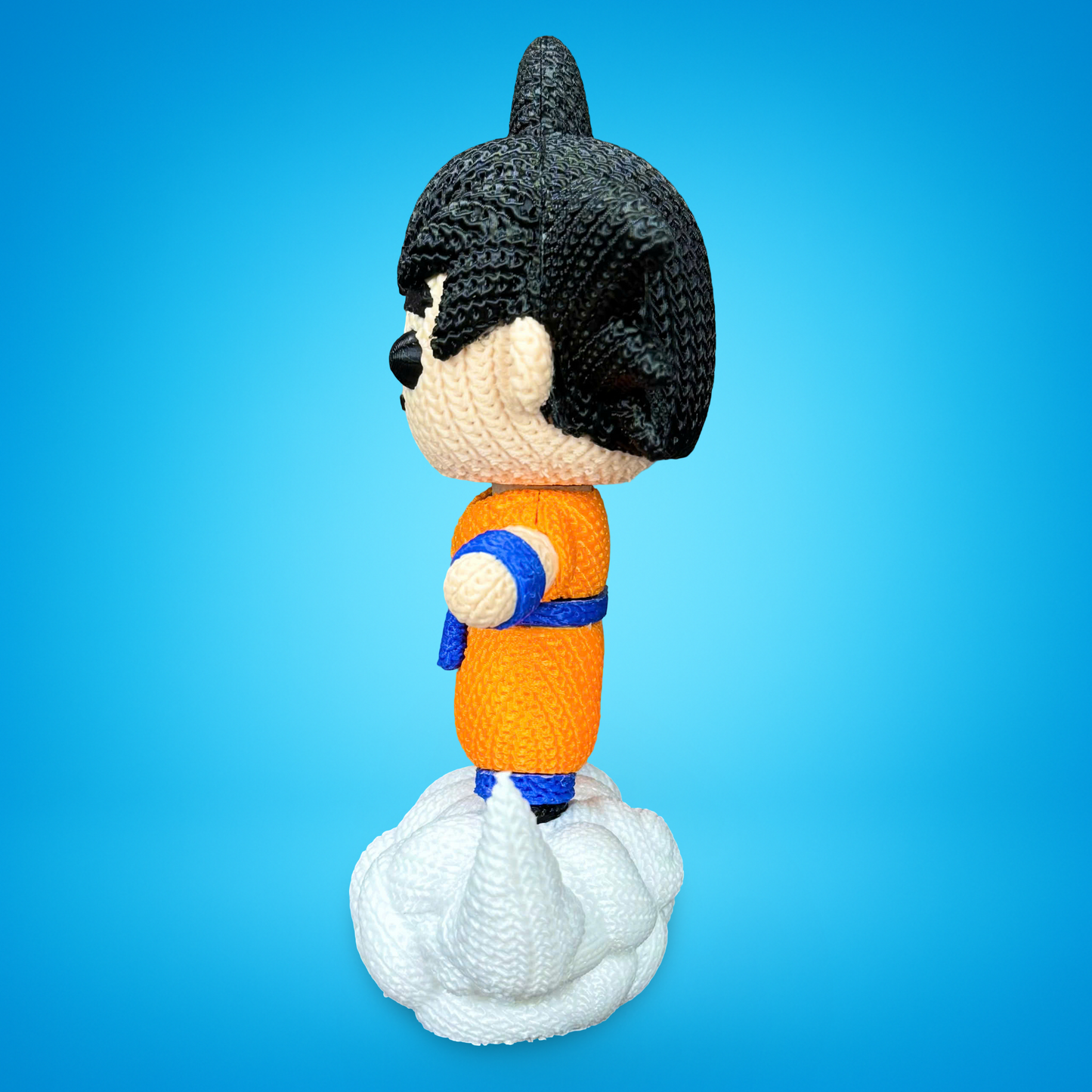 Knitted Saiyan Hero – Cozy Anime Fanart Figur Whale 3D Studio