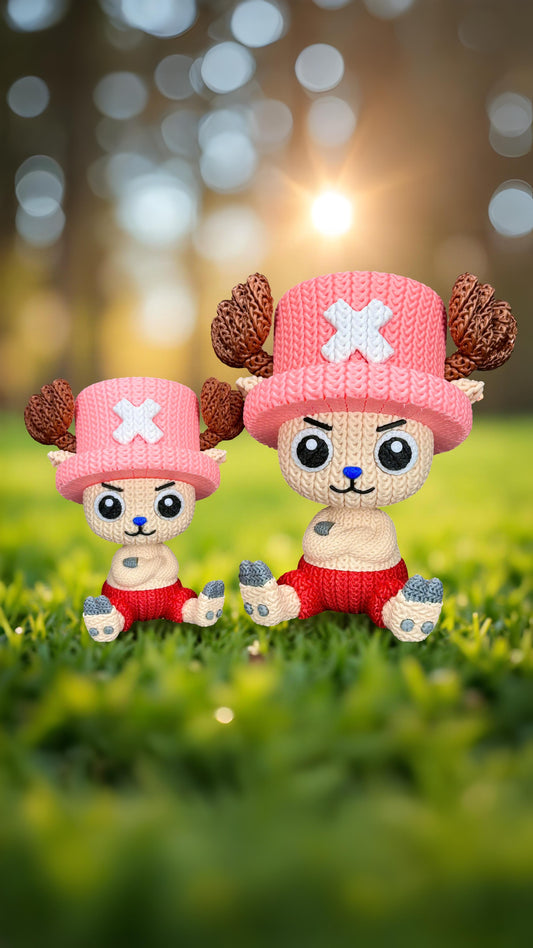 Knitted Forest Companion – Cozy Anime Fanart Figur Whale 3D Studio