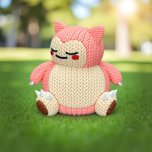 Knitted Sleepy Giant – Cozy Monster Fanart Figur Whale 3D Studio