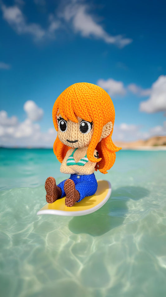 Knitted Ocean Navigator – Cozy Anime Fanart Figur Whale 3D Studio