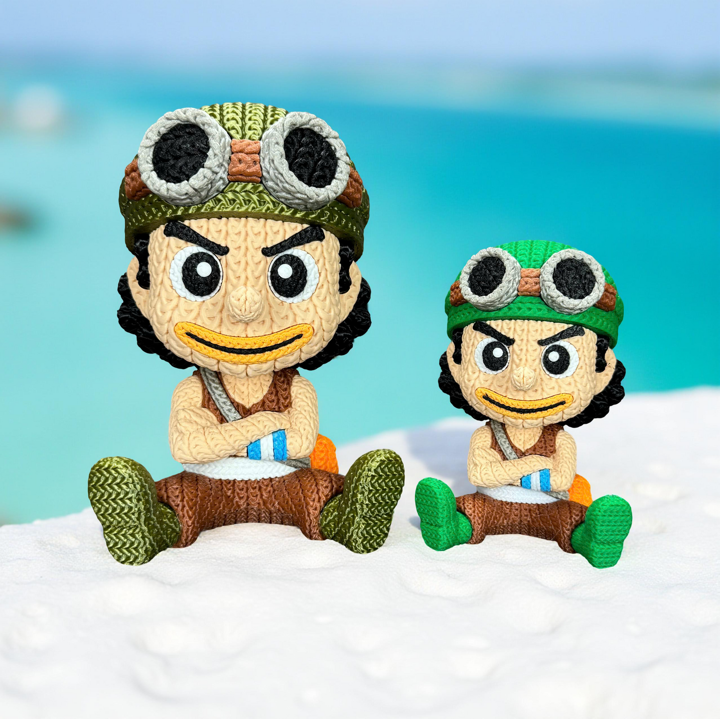 Knitted Sharpshooter Hero – Cozy Anime Fanart Figur Whale 3D Studio