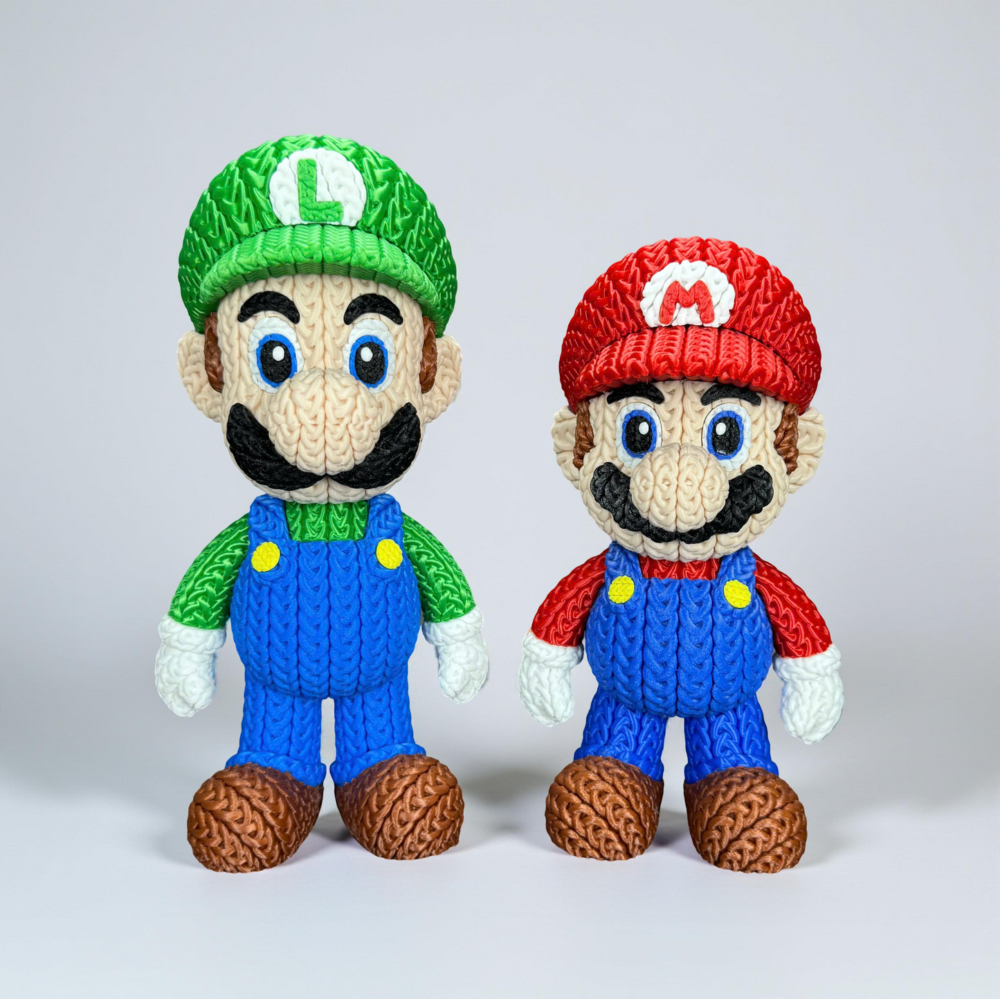 Knitted Green Hero Set – Cozy Game Fanart Figur & Santa Edition Whale 3D Studio