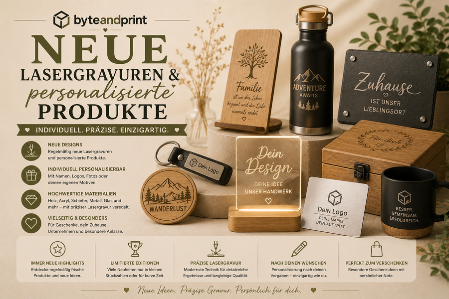 ✨ Neue Lasergravuren & personalisierte Produkte