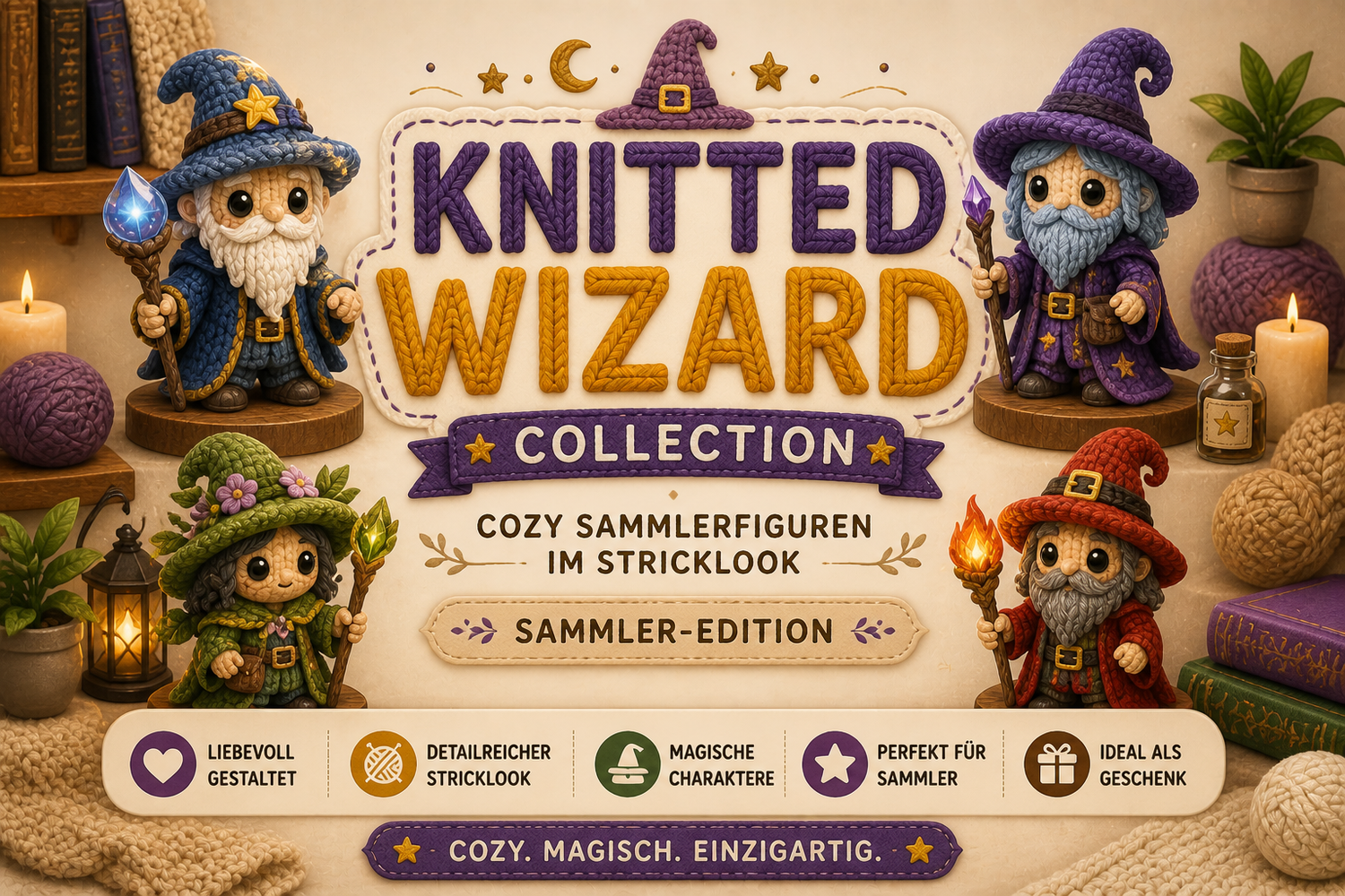Knitted Wizard Collection – Cozy Sammlerfiguren im Stricklook (Sammler-Edition)