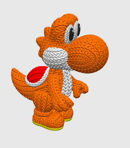 Knitted Dino Buddy – Cozy Game Fanart Figur Whale 3D Studio