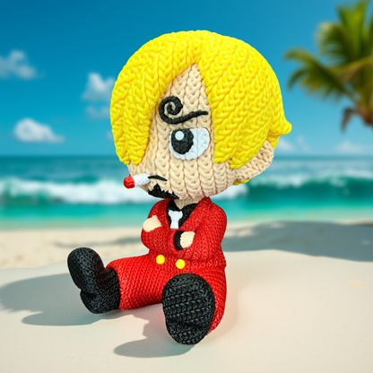 Knitted Fire Cook – Cozy Anime Fanart Figur Whale 3D Studio