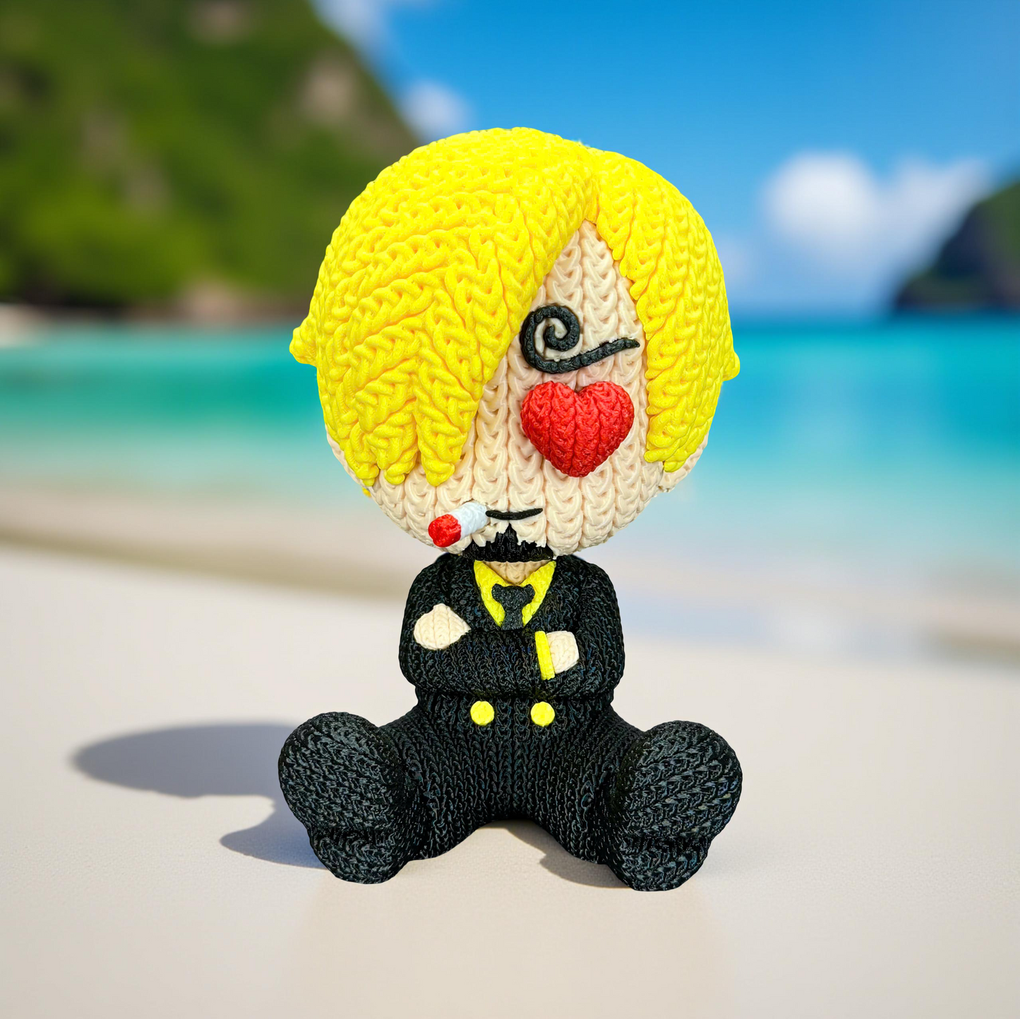 Knitted Fire Cook – Cozy Anime Fanart Figur Whale 3D Studio