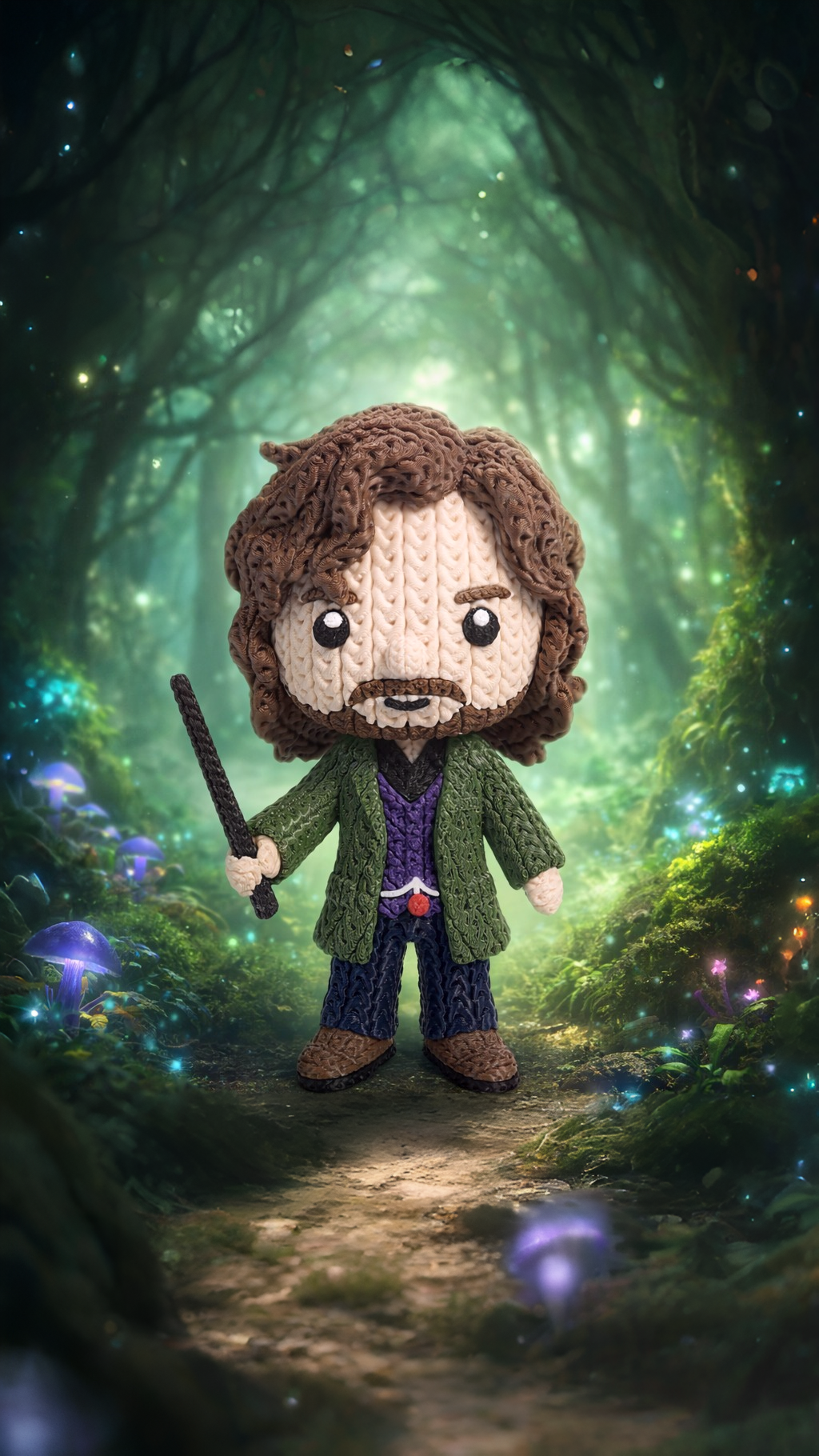 Knitted Rebel Wizard – Cozy Sammlerfigur im Stricklook Whale 3D Studio