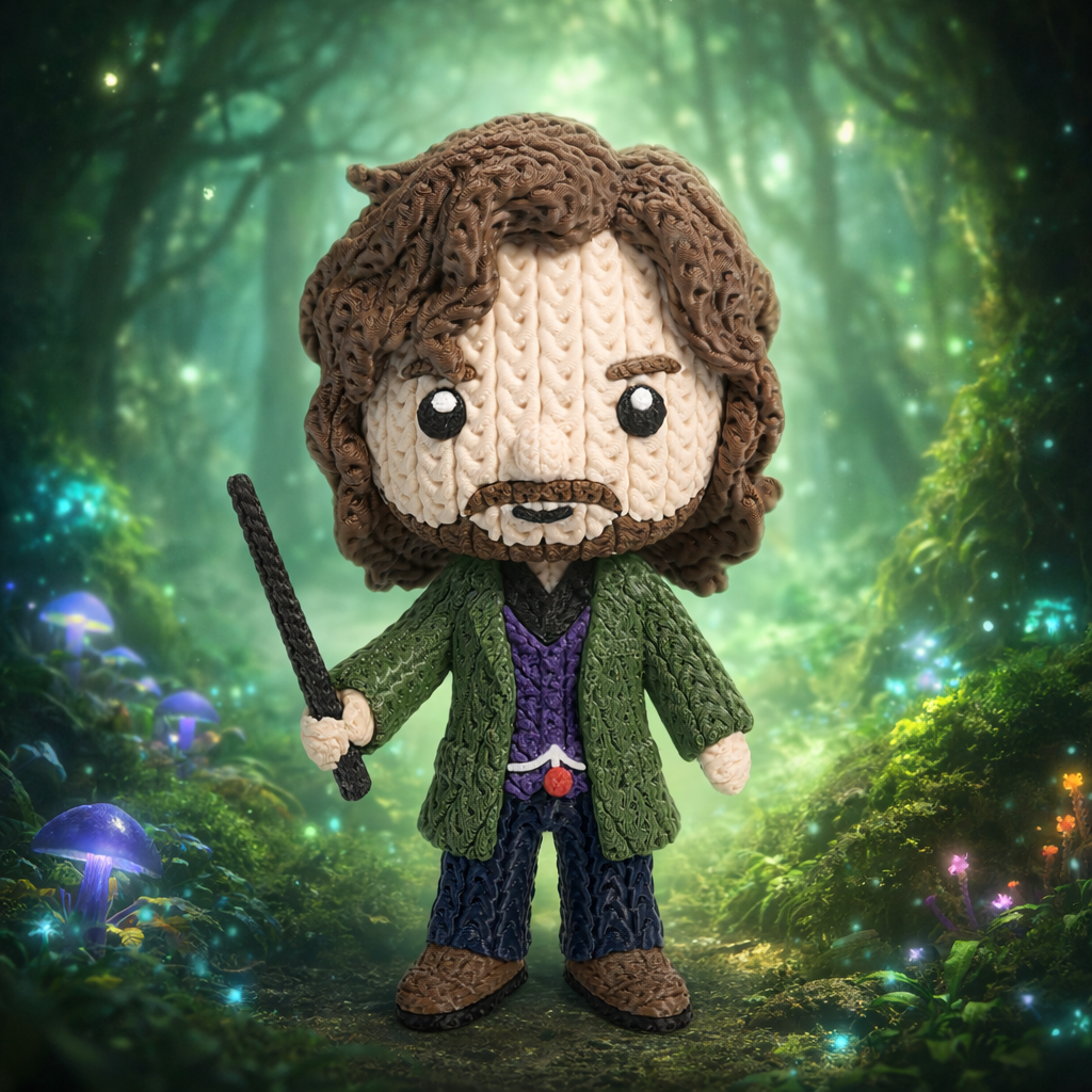 Knitted Rebel Wizard – Cozy Sammlerfigur im Stricklook Whale 3D Studio