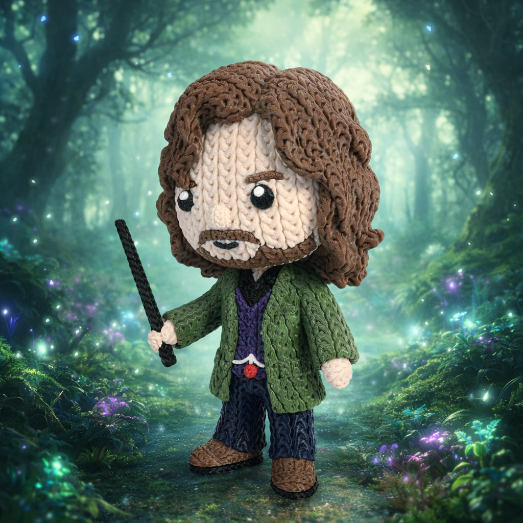 Knitted Rebel Wizard – Cozy Sammlerfigur im Stricklook Whale 3D Studio