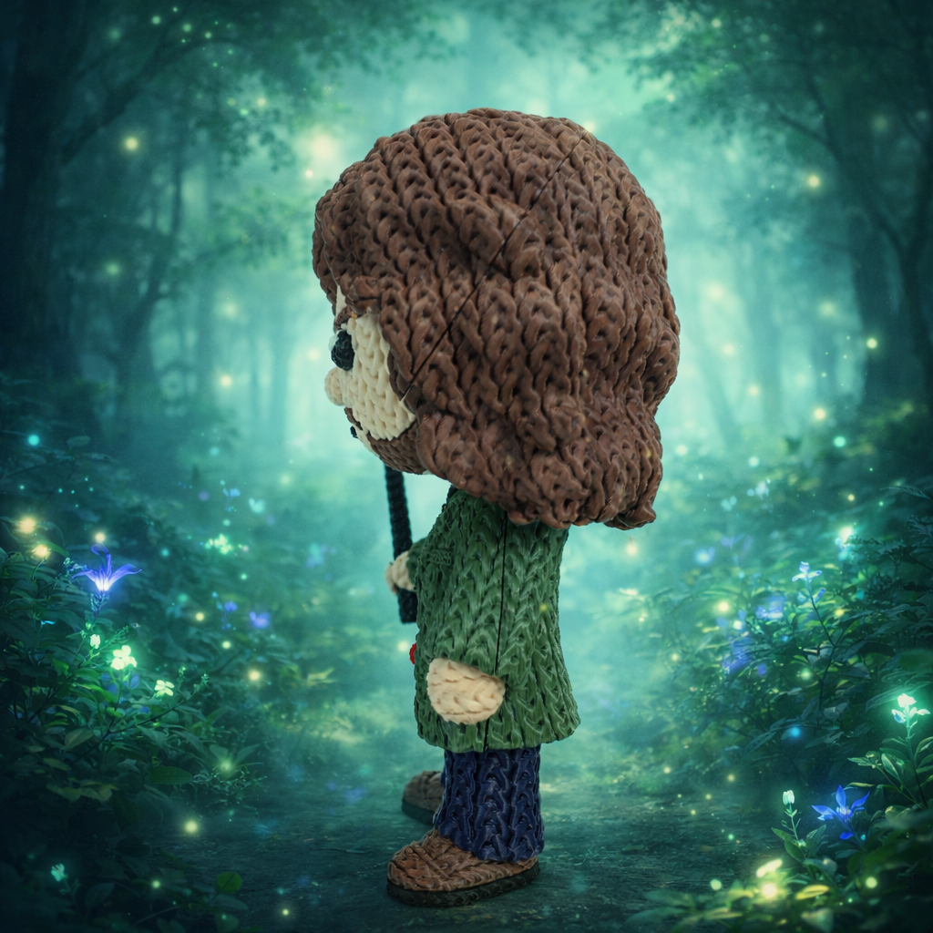 Knitted Rebel Wizard – Cozy Sammlerfigur im Stricklook Whale 3D Studio