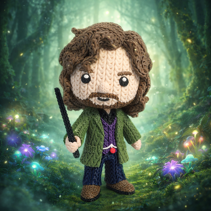 Knitted Rebel Wizard – Cozy Sammlerfigur im Stricklook Whale 3D Studio