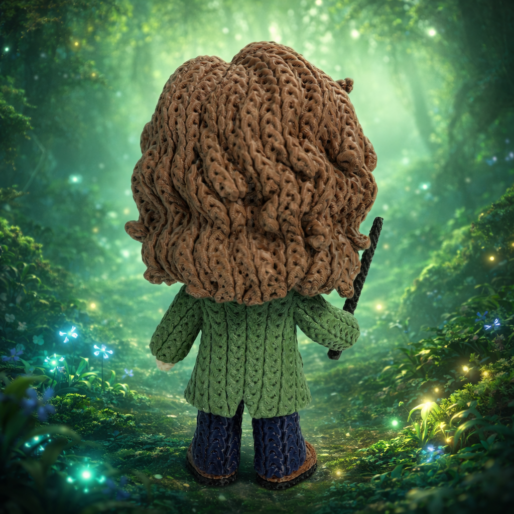 Knitted Rebel Wizard – Cozy Sammlerfigur im Stricklook Whale 3D Studio