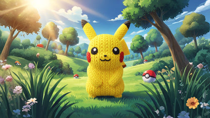 Knitted Electric Buddy – Cozy Monster Fanart Figur Whale 3D Studio