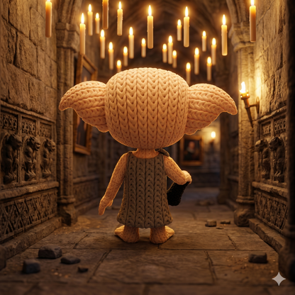 Hauself im Stricklook – Magische Sammlerfigur mit Herz Whale 3D Studio