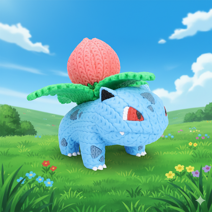 Knitted Plant Guardian – Naturverbundener Game-Charakter im cozy Stricklook Whale 3D Studio