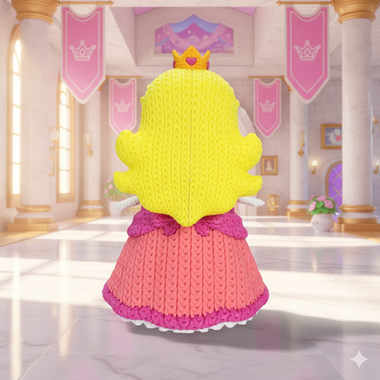 Knitted Royal Princess – Cozy Game Fanart Figur Whale 3D Studio