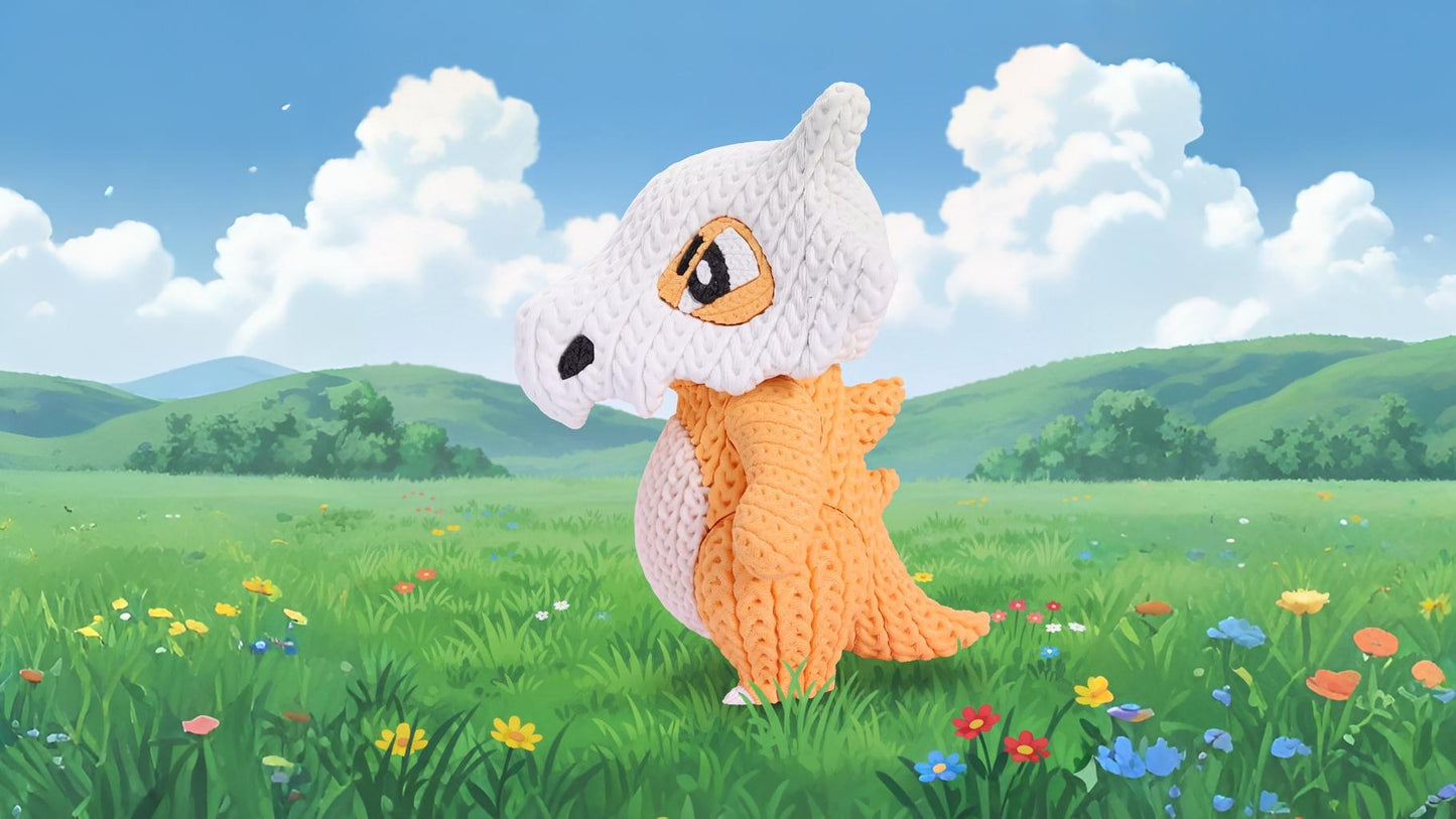 Knitted Bone Creature – Cozy Monster Fanart Figur Whale 3D Studio