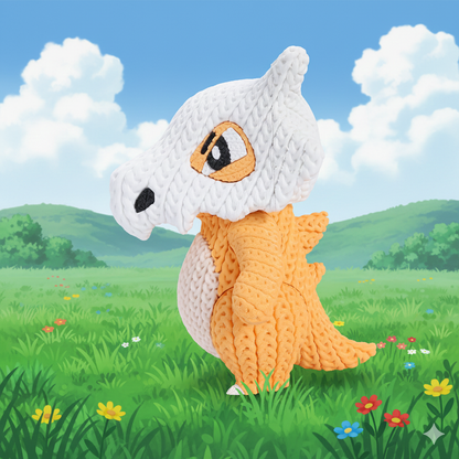Knitted Bone Creature – Cozy Monster Fanart Figur Whale 3D Studio