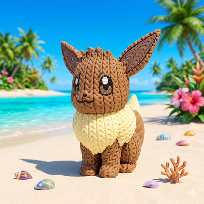 Flauschiges Taschenwesen im Stricklook – Niedliche Sammlerfigur voller Charme Whale 3D Studio