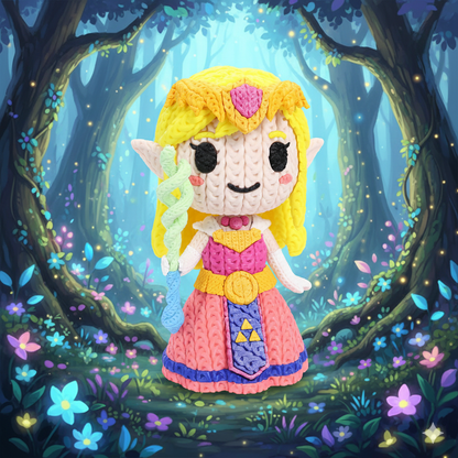 Knitted Royal Forest Princess – Elegante Fantasy-Heldin im cozy Stricklook Whale 3D Studio