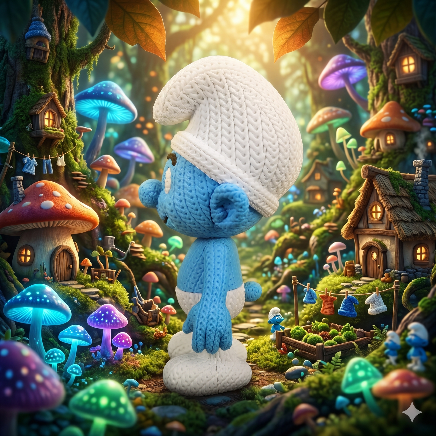 Kleiner Waldbewohner im Stricklook – Niedliche Sammlerfigur mit Kultcharme Whale 3D Studio