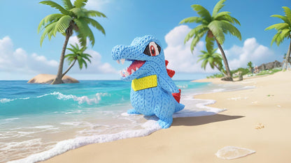 Knitted Water Creature – Cozy Sammlerfigur im Stricklook Whale 3D Studio