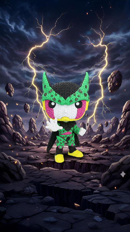 Knitted Bio Warrior – Cozy Anime Villain Fanart Figur Whale 3D Studio