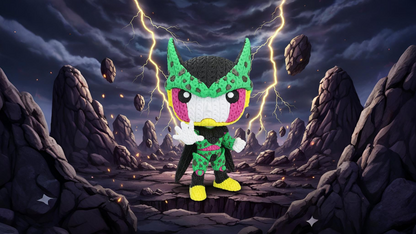 Knitted Bio Warrior – Cozy Anime Villain Fanart Figur Whale 3D Studio