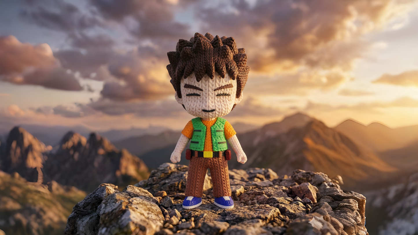 Knitted Monster – Steiniger Begleiter im Strick-Look Whale 3D Studio