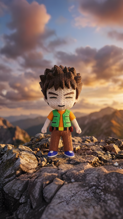 Knitted Monster – Steiniger Begleiter im Strick-Look Whale 3D Studio