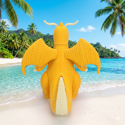 Sanfter Himmelsdrache im Stricklook – Gemütliche Sammlerfigur mit Charme Whale 3D Studio