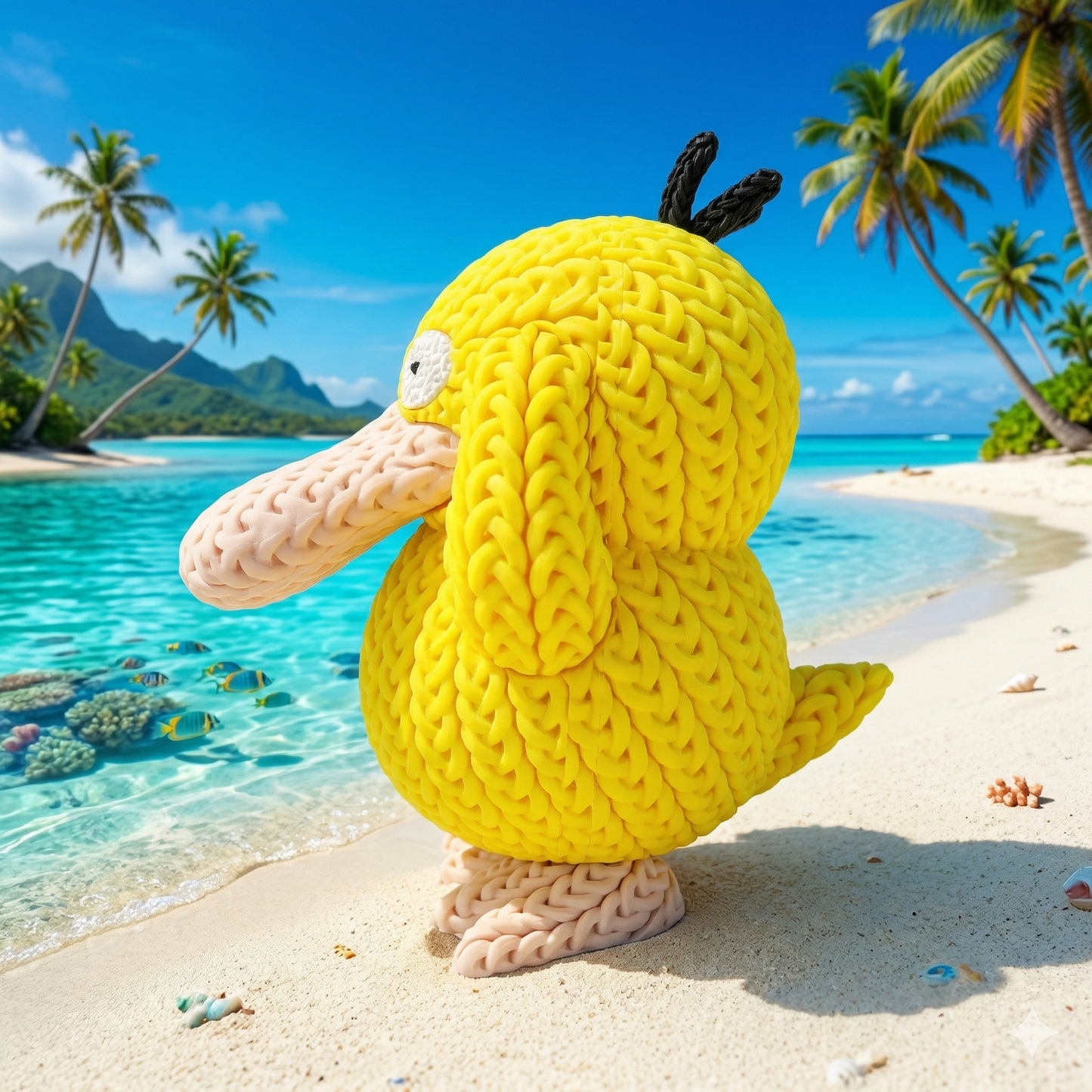 Knitted Monster – Verwirrter Wasserfreund im Strick-Look Whale 3D Studio