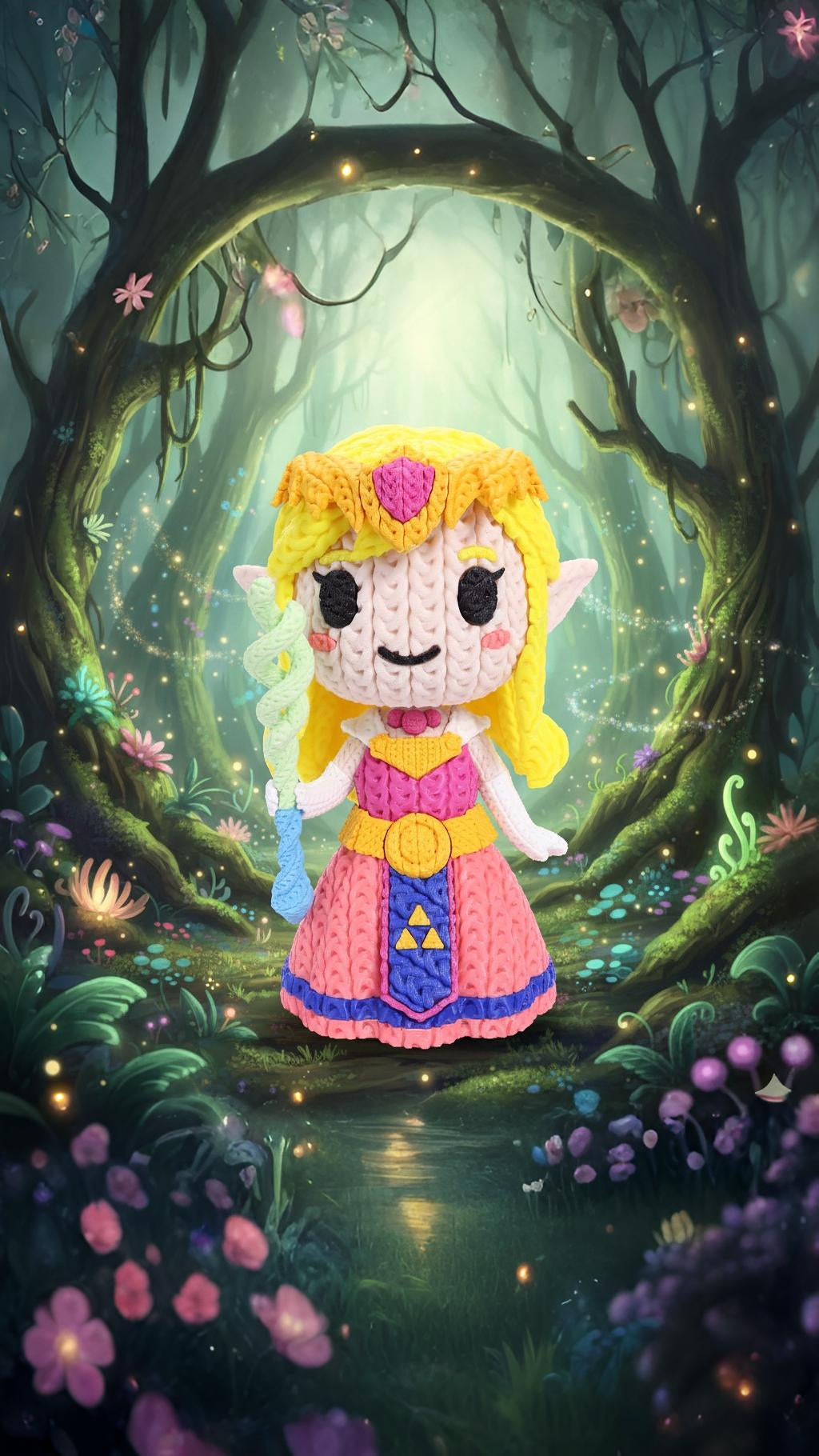 Knitted Royal Forest Princess – Elegante Fantasy-Heldin im cozy Stricklook Whale 3D Studio