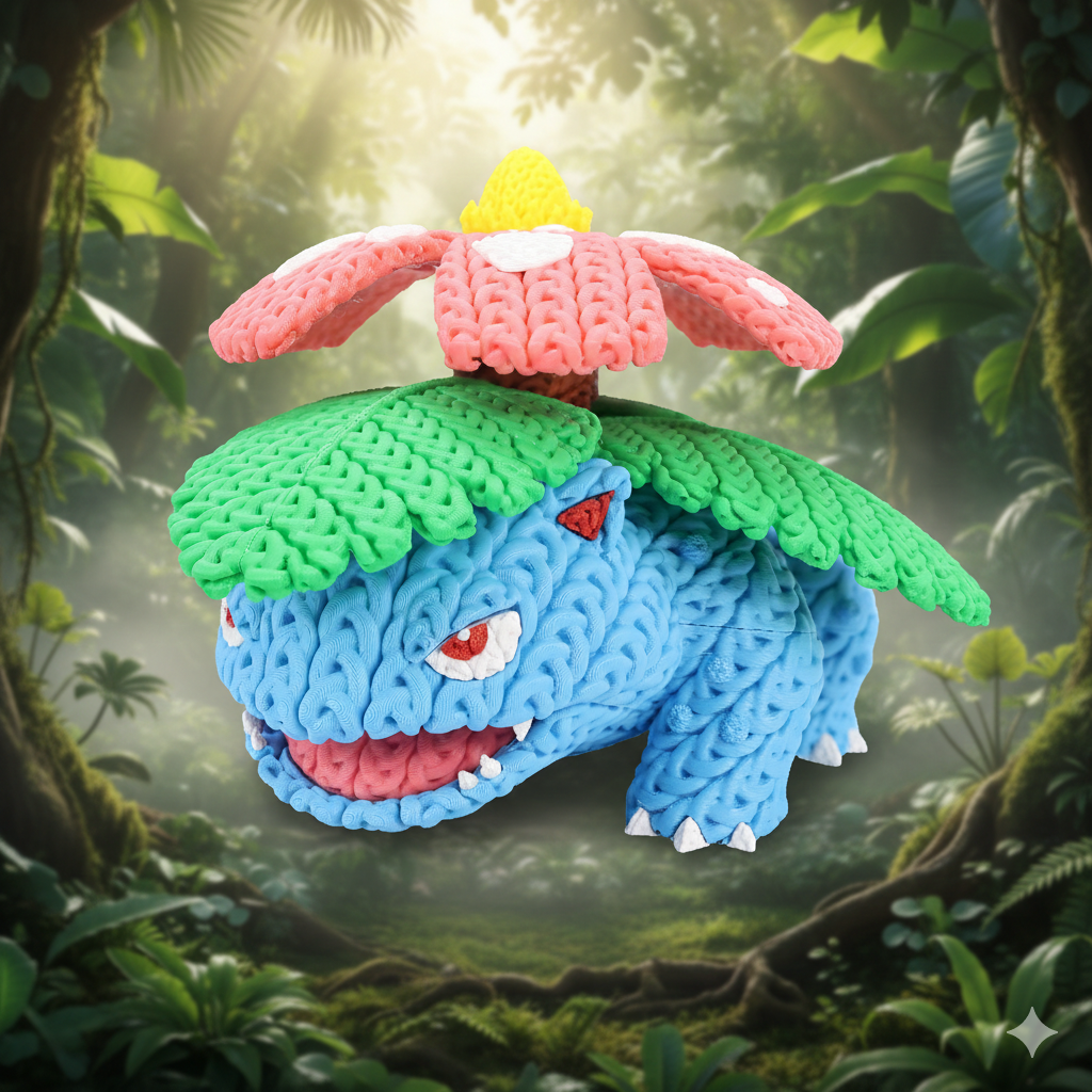 Knitted Forest Colossus – Mächtiger Natur-Charakter im cozy Stricklook Whale 3D Studio