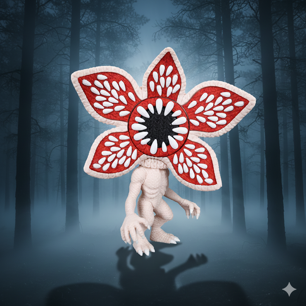 Knitted Upside Creature – Cozy Horror Fanart Figur Whale 3D Studio