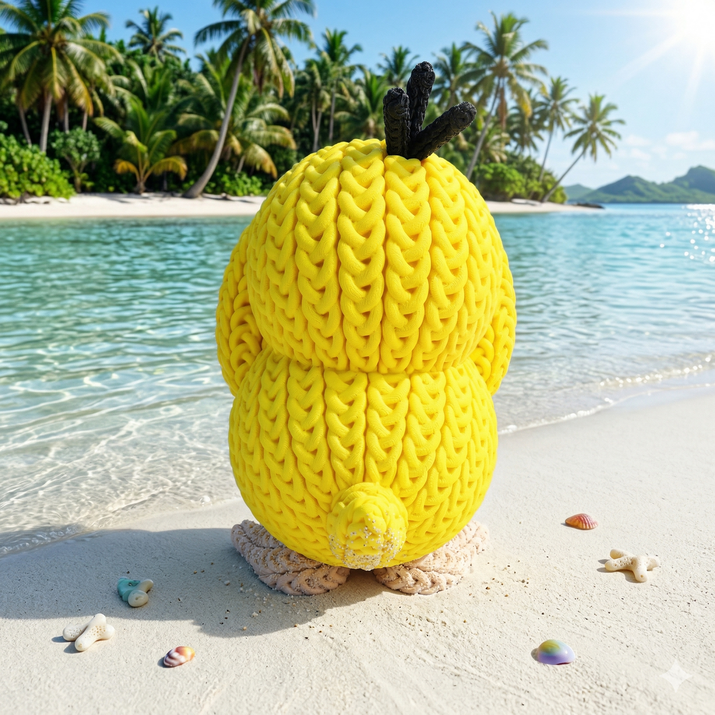 Knitted Monster – Verwirrter Wasserfreund im Strick-Look Whale 3D Studio