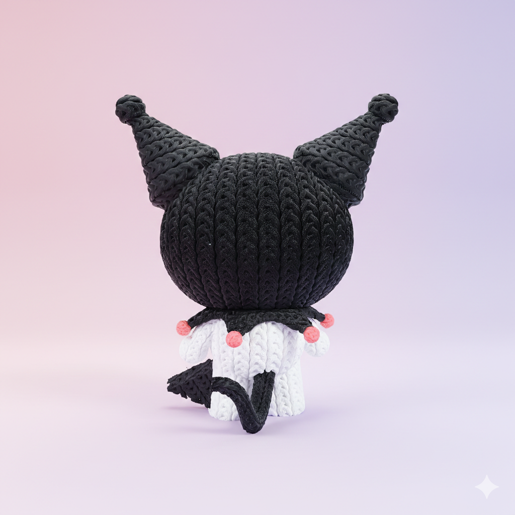 Knitted Mischief Bunny – Frecher Gothic-Charakter im cozy Stricklook Whale 3D Studio