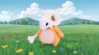 Knitted Bone Creature – Cozy Monster Fanart Figur Whale 3D Studio