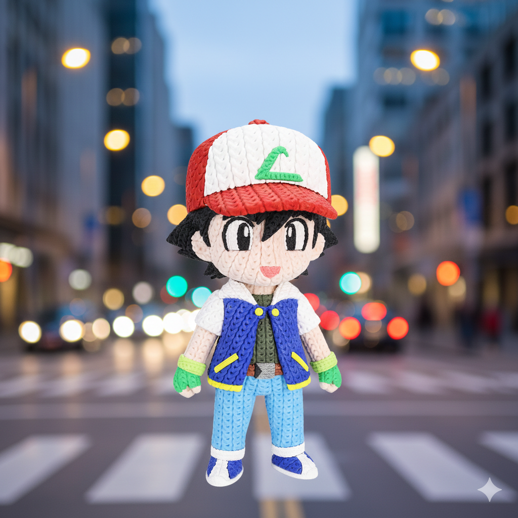 Knitted Young Trainer – Cozy Sammlerfigur im Stricklook Whale 3D Studio