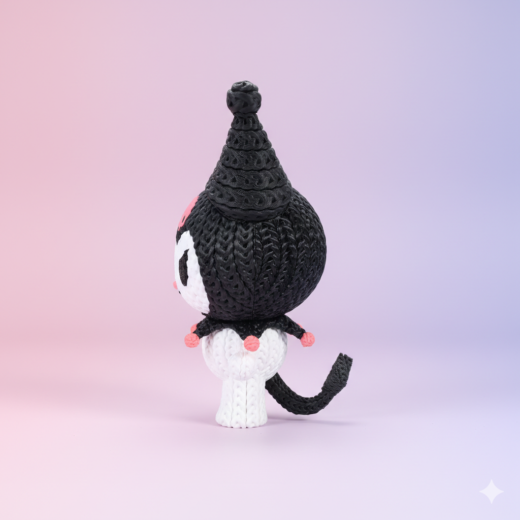 Knitted Mischief Bunny – Frecher Gothic-Charakter im cozy Stricklook Whale 3D Studio